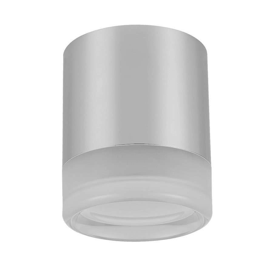 Dainolite Lucia 1 Light Flush Mount, Polished Chrome/White - LUC-715LEDFH-PC