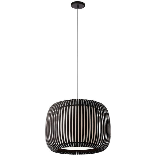 Dainolite Mia 1-Light Pendant | Transitional Matte Black and White Laminated Fabric Shade | Dining Room & Kitchen Island | Model MIA-181P-797