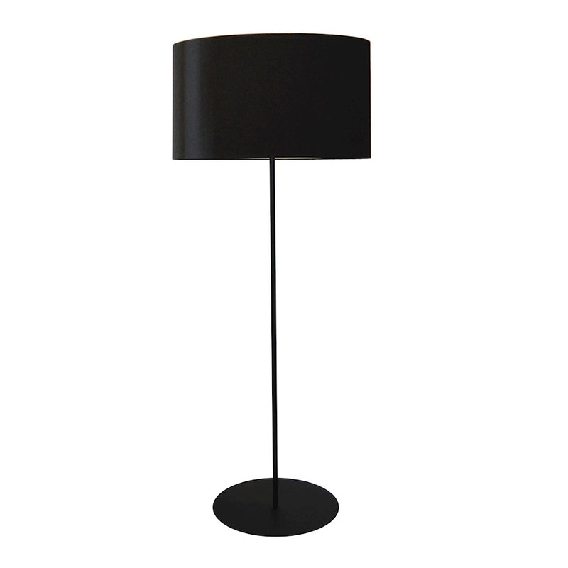 Dainolite Maine 22in 1-Light Floor Lamp | Matte Black Metal and Black Shade | Living Room & Bedroom | 22 x 22 x 64 in | Model MM221F-BK-797