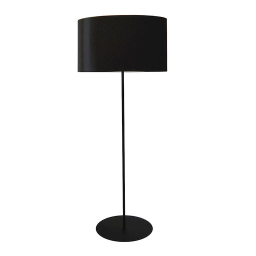 Dainolite Maine 22in 1-Light Floor Lamp | Matte Black Metal and Black Shade | Living Room & Bedroom | 22 x 22 x 64 in | Model MM221F-BK-797