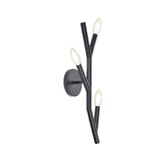 Dainolite Morgan 20in 3-Light Wall Sconce | Transitional Matte Black Metal | Bedroom & Hallway Accent | 8.5 x 4 x 20 in | Model MOR-203W-MB