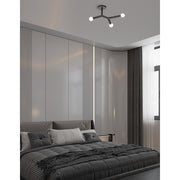 Dainolite Morgan 21in 3-Light Semi-Flush Mount | Transitional Matte Black Metal | Hallway & Bedroom Ceiling Light | Model MOR-213SF-MB