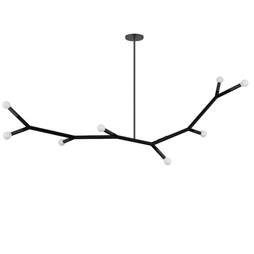 Dainolite Morgan 60in 8-Light Horizontal Pendant | Transitional Matte Black Metal | Kitchen Island & Dining Room | Model MOR-608HP-MB