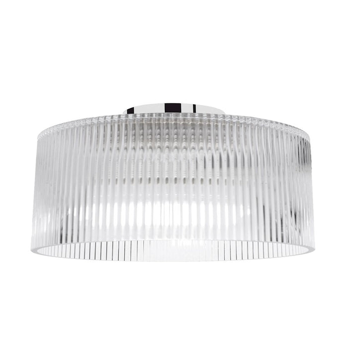 Dainolite Nadine 1 Light 11.75" Flush Mount, Chrome/Clear - NAD-123FH-PC-FL