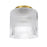 Dainolite Nadine 1 Light 7" Flush Mount, Aged Brass/Clear