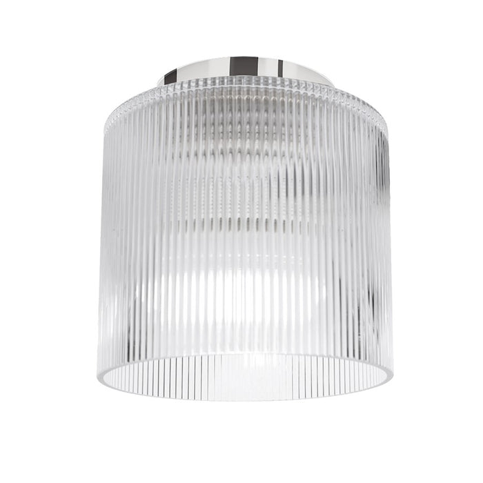 Dainolite Nadine 1 Light 7" Flush Mount, Polished Chrome/Clear - NAD-71FH-PC-FL