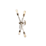 Dainolite Nebraska 11in 4-Light Wall Sconce | Transitional Burnished Chrome Steel | Hallway & Bathroom Accent | 11 x 6 x 19 in | Model NEB-194W-BC