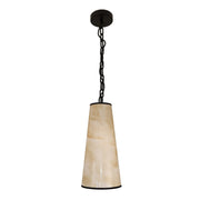 Dainolite Nena 7in 1-Light Pendant | Transitional Matte Black Metal and Faux Alabaster Styrene | Kitchen Island & Bathroom | 7 x 7 | Model NNA-71P-MB-ALB