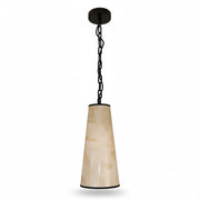 Dainolite Nena 7in 1-Light Pendant | Transitional Matte Black Metal and Faux Alabaster Styrene | Kitchen Island & Bathroom | 7 x 7 | Model NNA-71P-MB-ALB