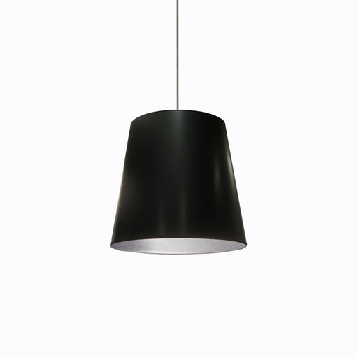 Dainolite Oversized Drum 20in 1-Light Pendant | Modern Black and Silver Fabric Shade | Kitchen Island & Dining Room | 20 x 16 x 20 in | Model OD-M-697