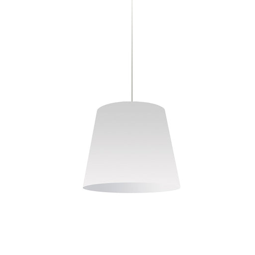 Dainolite Oversized Drum 14in 1-Light Small Pendant | White Fabric and Polished Chrome | Kitchen Island & Dining Room | Model OD-S-790