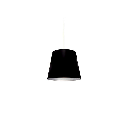 Dainolite OD-XS-697 1-Light Tapered Drum Pendant | Modern Black Fabric and Polished Chrome | Kitchen Island & Dining Room | 8 in H | Model OD-XS-697