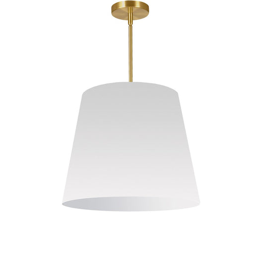 Dainolite Oversized Drum 20in 1-Light Pendant | Modern White Fabric and Polished Chrome | Kitchen Island & Dining Room | Model ODR-M-790