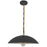 Dainolite Ofelia 1 Light 15.75" Pendant, Black/Matte Black - OFE-151P-MB-AGB