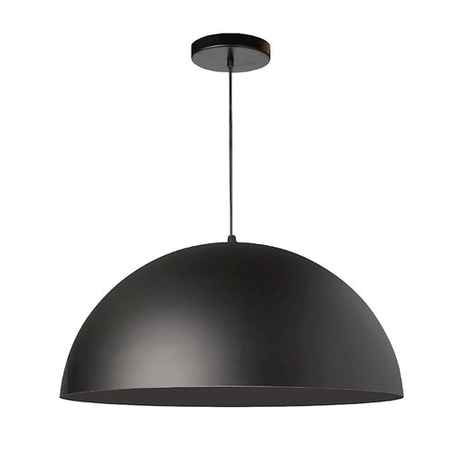 Dainolite Ofelia 16in 1-Light Pendant | Transitional Matte Black Metal | Kitchen Island & Dining Room | 16 x 16 x 8 in | Model OFE-161P-MB-MB