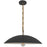 Dainolite Ofelia 1 Light 19.75" Pendant, Black/Matte Black - OFE-191P-MB-AGB