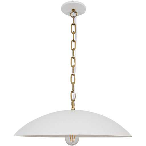 Dainolite Ofelia 1 Light 19.75" Pendant, White/Matte White - OFE-191P-MW-AGB