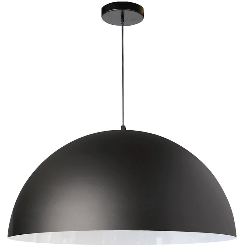 Dainolite Ofelia 20in 1-Light Pendant | Transitional Matte Black Metal | Kitchen Island & Dining Room | 20 x 20 x 10 in | Model OFE-201P-MB