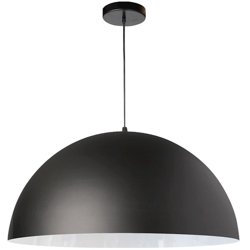 Dainolite Ofelia 20in 1-Light Pendant | Transitional Matte Black Metal | Kitchen Island & Dining Room | 20 x 20 x 10 in | Model OFE-201P-MB
