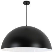 Dainolite Ofelia 31in 1-Light Pendant | Transitional Matte Black and White Metal | Kitchen Island & Dining Room | Model OFE-311P-MB