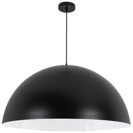 Dainolite Ofelia 31in 1-Light Pendant | Transitional Matte Black and White Metal | Kitchen Island & Dining Room | Model OFE-311P-MB