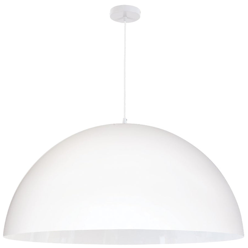 Dainolite Ofelia 31in 1-Light Dome Pendant | Transitional Matte White Metal | Kitchen Island & Foyer | 31 x 31 x 16 in | Model OFE-311P-MW