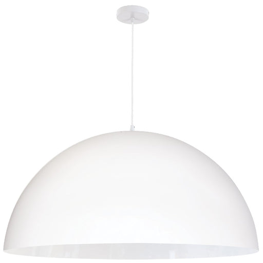 Dainolite Ofelia 31in 1-Light Dome Pendant | Transitional Matte White Metal | Kitchen Island & Foyer | 31 x 31 x 16 in | Model OFE-311P-MW