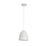 Dainolite Ofelia 1 Light 8" Pendant, Matte White/Matte White - OFE-71P-MW