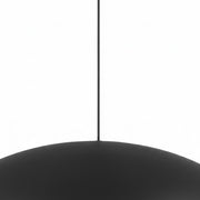 Dainolite Olivia 24in 1-Light Pendant | Contemporary Matte Black Metal and Opal Glass | Kitchen Island & Bathroom | 23.5 x 23.5 x 5 in | Model OLV-241P-MB