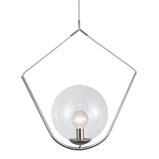 Dainolite Orion 24in 1-Light Pendant | Polished Chrome and Clear Glass | Kitchen Island & Dining Room | 12 x 24 x 29 in | Model ORN-241P-PC