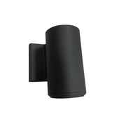 Dainolite Oslo 1-Light Outdoor Wall Sconce | Modern Matte Black and Clear Glass | Entryway & Covered Patio | 5.5 x 3.5 x 6.25 in | Model OSL-1W-MB