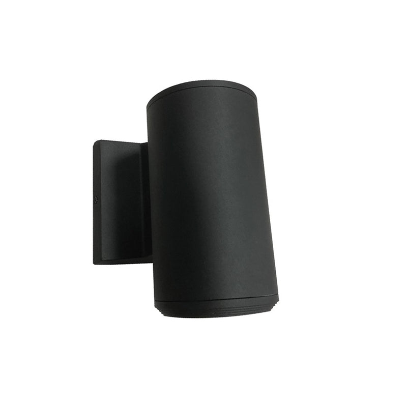 Dainolite Oslo 1-Light Outdoor Wall Sconce | Modern Matte Black and Clear Glass | Entryway & Covered Patio | 5.5 x 3.5 x 6.25 in | Model OSL-1W-MB