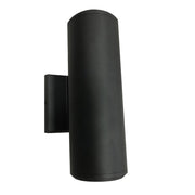 Dainolite Oslo 2-Light Outdoor Wall Sconce | Modern Matte Black and Clear Glass | Entryway & Covered Patio | 6 x 3.5 x 10.25 in | Model OSL-2W-MB