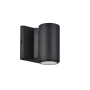 Dainolite Olivette 1-Light Outdoor Wall Sconce | Modern Matte Black Metal and Clear Glass | Porch & Patio | 4.5 x 4.5 x 4.5 in | Model OVT-1W-MB