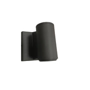 Dainolite Olivette 1-Light Outdoor Wall Sconce | Modern Matte Black Metal and Clear Glass | Porch & Patio | 4.5 x 4.5 x 4.5 in | Model OVT-1W-MB