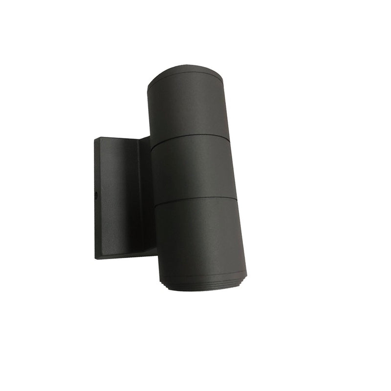 Dainolite Olivette 2-Light Outdoor Wall Sconce | Modern Matte Black Metal and Clear Glass | Covered Patio & Entryway | 2.5 x 4.5 x 6.5 in | Model OVT-2W-MB