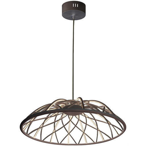 Dainolite Pakuna 1 Light Pendant, Matte Black/Black
