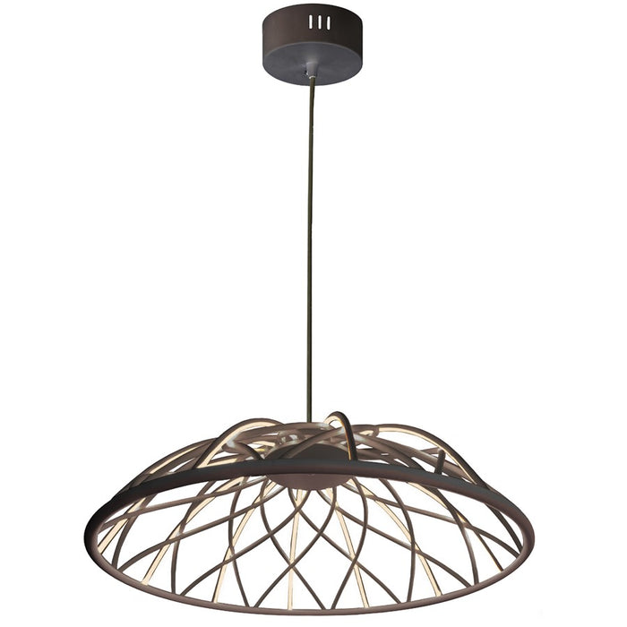 Dainolite Pakuna 1 Light Pendant, Matte Black/Black