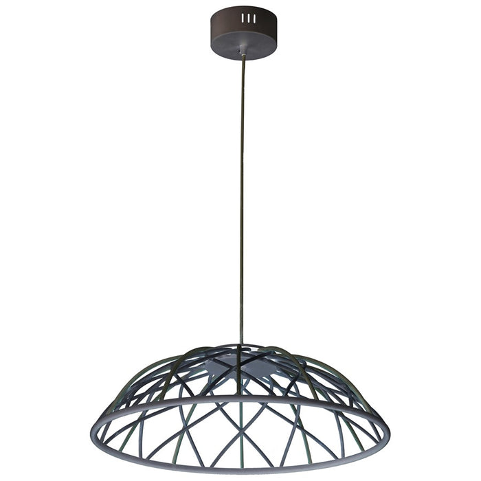 Dainolite Pakuna 1 Light Pendant, Matte Black/Black