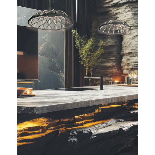 Dainolite Pakuna 1 Light Pendant, Matte Black/Black