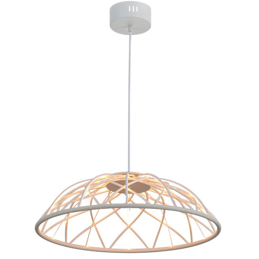 Dainolite Pakuna 1 Light Pendant, Matte White/White