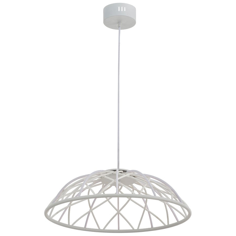 Dainolite Pakuna 1 Light Pendant, Matte White/White