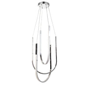 Dainolite Pacari 16in 3-Light Pendant | Modern Polished Chrome and White Silicone | Kitchen Island & Foyer | 16 x 16 x 32 in | Model PCR-1654LEDP-PC