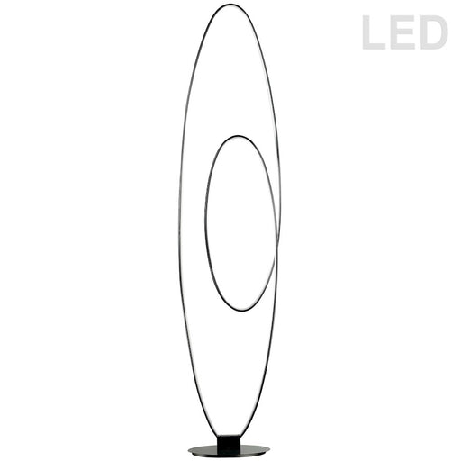 Dainolite Phoenix 60in LED Floor Lamp | Contemporary Matte Black Metal | Living Room, Bedroom & Office | 1740 Lumens, 3000K, 60W | Model PHX-6060LEDF-MB