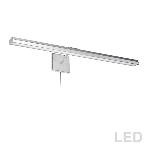 Dainolite Leonardo 32in 4-Light Picture Light | Contemporary Polished Chrome and Frosted Glass | Artwork & Hallway Accent | 9 x 32 | Model PIC222-32LED-PC