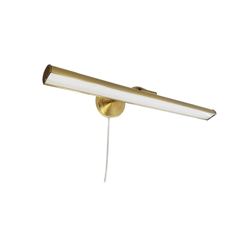 Dainolite Reina 24in 1-Light Picture Light | Contemporary Aged Brass and Frosted Glass | Gallery Wall & Entryway | Model PIC333-24LED-AGB