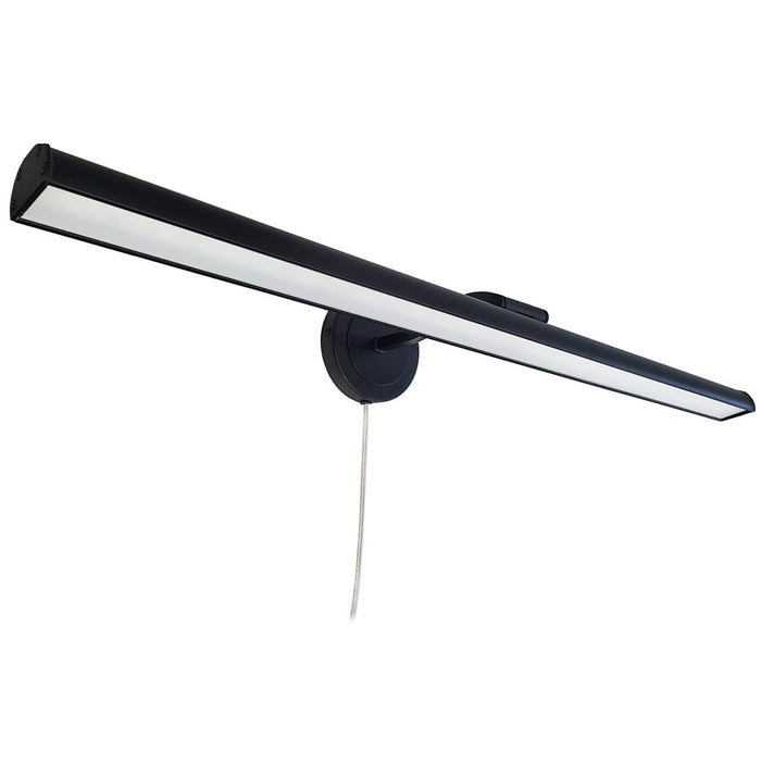 Dainolite Reina 1 Light 32" Picture Light, Matte Black/Frosted