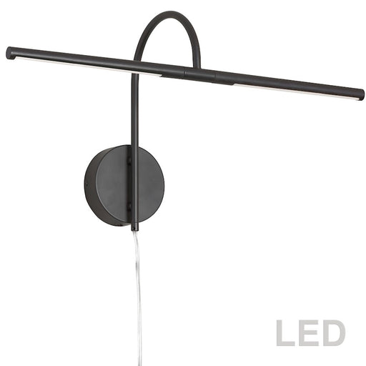Dainolite Display/Exhibit 26in 2-Light LED Picture Light | Contemporary Matte Black Metal | Living Room & Gallery Art Accent | Model PICLED-242-MB