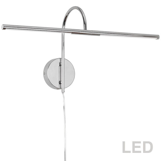 Dainolite PICLED-242-PC 26in 2-Light Picture Light | Contemporary Polished Chrome Metal | Art & Gallery Lighting | 8 x 26 x 13 in | Model PICLED-242-PC
