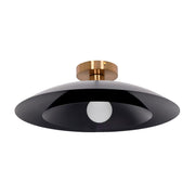 Dainolite Pima 18in 1-Light Semi Flush Mount | Transitional Matte Black Metal | Bedroom & Office | 17.75 x 17.75 x 5.75 in | Model PIM-171SF-MB